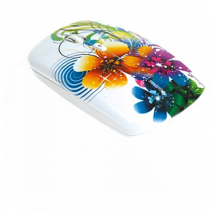 SmartBuy SBM-327AG-FL-FC Flowers Full-Color Print White USB